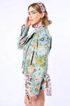 Lucinda Embroidered Denim Motorcycle Jacket