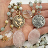 "I Follow My Heart" Hummingbird Long Rosary Chain Necklace