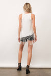 Rhinestone Fringe Jersey Tank