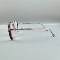 Purple Handmade Rhinestone Large Frame Round Reader