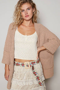 Floral Beaded Buckle Belt