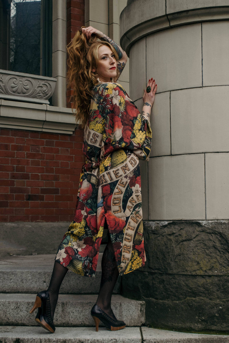 Friendship Love & Truth Opera Duster Kimono Robe