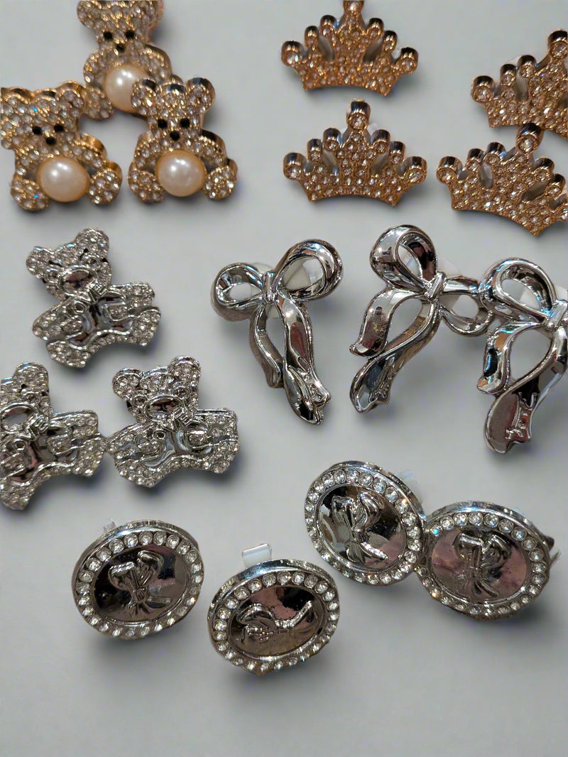 Sparkle Snap On Shoe Charms Asst