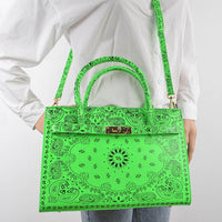 Neon Bandana Print Tote Bag