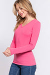 Long Sleeve V-neck Top
