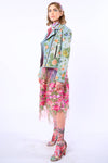 Lucinda Embroidered Denim Motorcycle Jacket