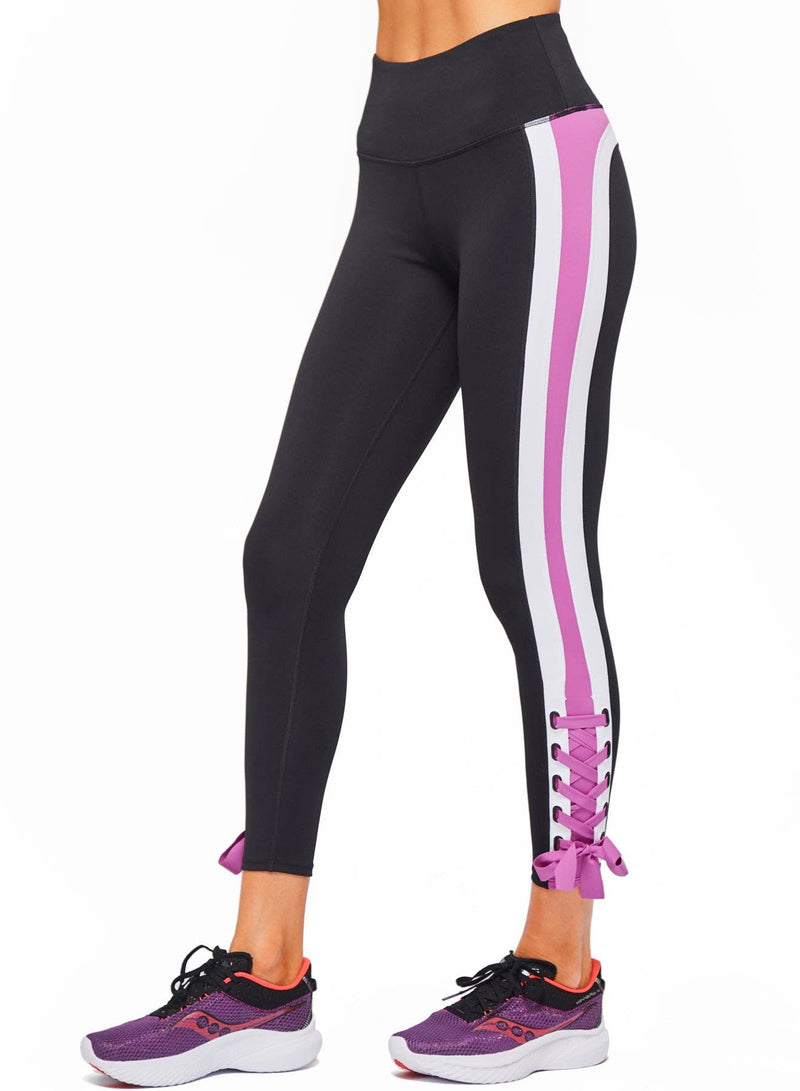 Pink Striped Tie Legging