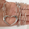 "Love" Open Heart Long Chain Necklace