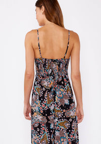 Floral Spaghetti Strap Lace Trim Maxi Dress