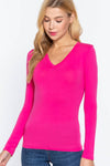 Long Sleeve V-neck Top