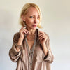 "Love" Open Heart Long Chain Necklace