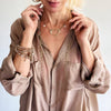 "Love" Open Heart Long Chain Necklace