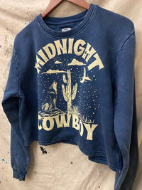 Midnight Cowboy Cropped Crew Sweatshirt