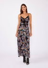 Floral Spaghetti Strap Lace Trim Maxi Dress