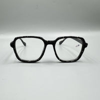Black Rhinestone Large Frame Round Readers