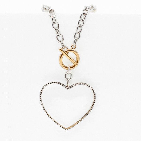 "Love Always" Open Heart Choker Necklace