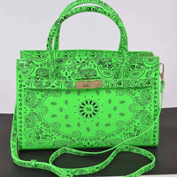 Neon Bandana Print Tote Bag