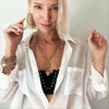 "Joy" Butterfly Long Rosary Chain Necklace