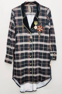 Queen Rules Shirt Dress Silk Back