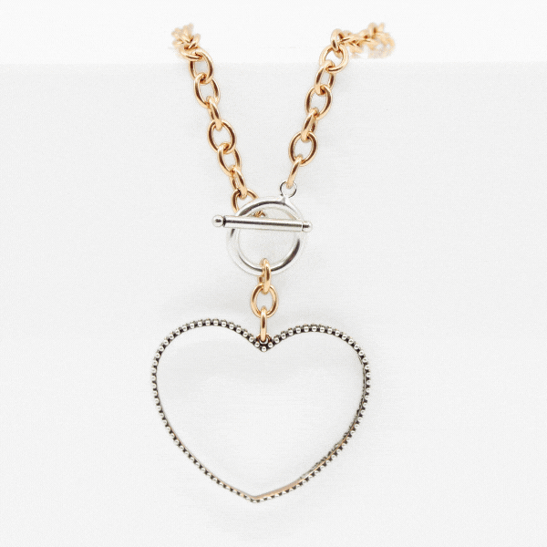 "Love Always" Open Heart Choker Necklace