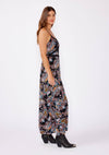 Floral Spaghetti Strap Lace Trim Maxi Dress