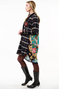 Queen Rules Shirt Dress Silk Back