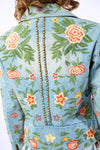 Lucinda Embroidered Denim Motorcycle Jacket