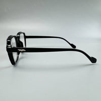 Black Rhinestone Large Frame Square Readers