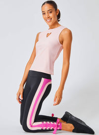 Pink Striped Tie Legging