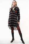Queen Rules Shirt Dress Silk Back