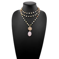 "I Follow My Heart" Hummingbird Long Rosary Chain Necklace