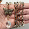 "Joy" Butterfly Long Rosary Chain Necklace