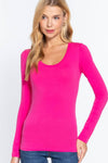 Long Sleeve Scoop Neck Top