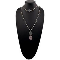 "I Follow My Heart" Hummingbird Long Rosary Chain Necklace