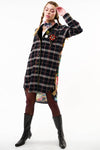 Queen Rules Shirt Dress Silk Back