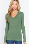 Long Sleeve V-neck Top
