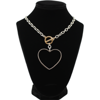 "Love Always" Open Heart Choker Necklace