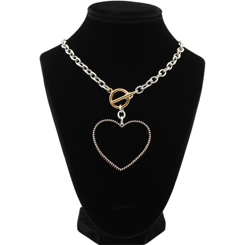 "Love Always" Open Heart Choker Necklace