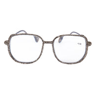 Grey Handmade Rhinestone Large Frame Round Reader