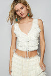 Cropped Lace Vest Top