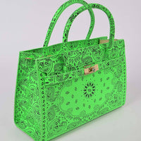 Neon Bandana Print Tote Bag