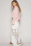 Long Crochet A-Line Boho Skirt