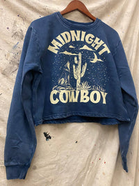 Midnight Cowboy Cropped Crew Sweatshirt