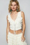 Cropped Lace Vest Top