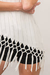Rhinestone Fringe Jersey Tank