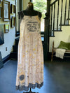 Milk & Honey Bohéme Long Maxi Slip Dress w/ Bee & Sunflowers