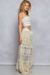Long Crochet A-Line Boho Skirt
