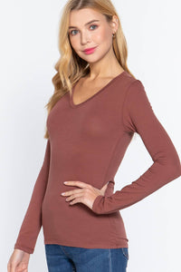 Long Sleeve V-neck Top