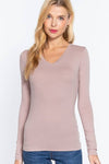 Long Sleeve V-neck Top