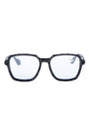 Black Rhinestone Large Frame Square Readers
